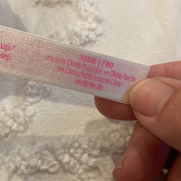 Pink wear everywhere push up black floral strappy racerback size 36DD! - Picture 7 of 7